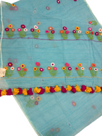 Kota Phool saree|Sky blueKDHW005