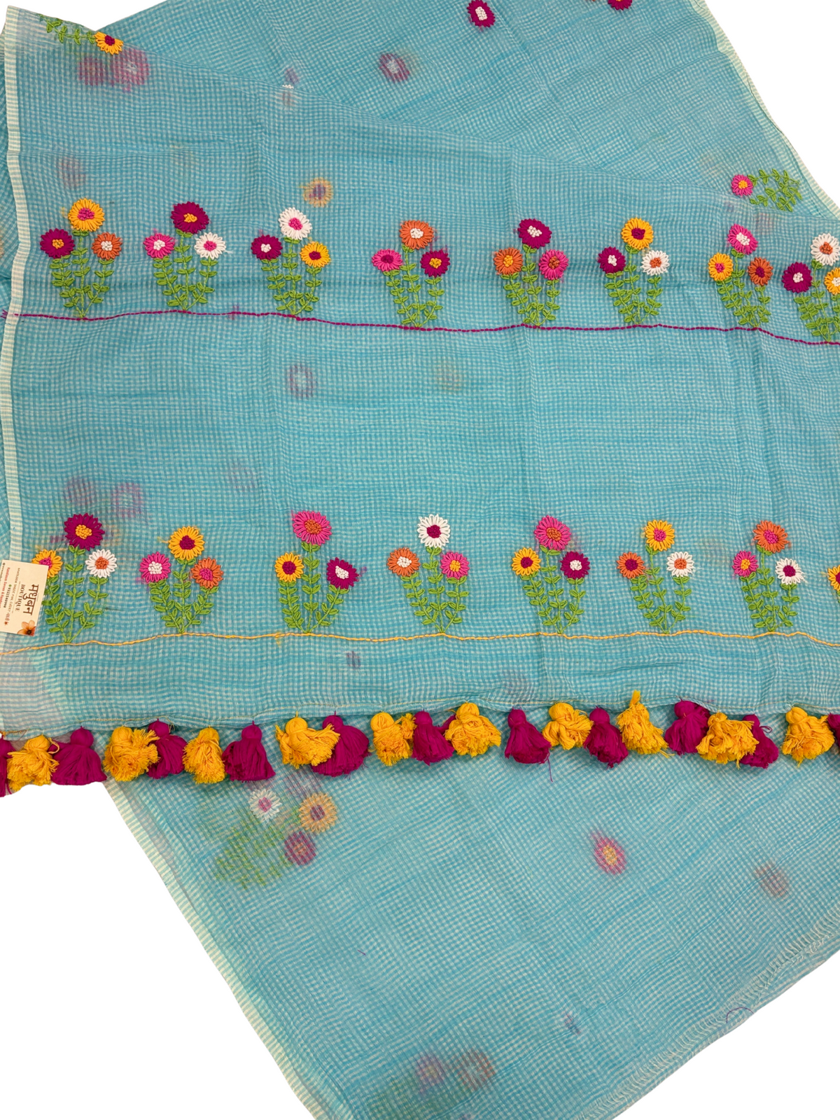 Kota Phool saree|Sky blueKDHW005