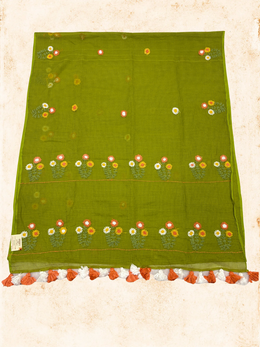 Kota Phool saree|Mehendi green|KDHW001