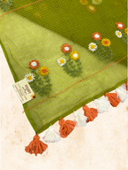 Kota Phool saree|Mehendi green|KDHW001