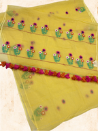 Kota Phool saree|Lemon yellow |KDHW002