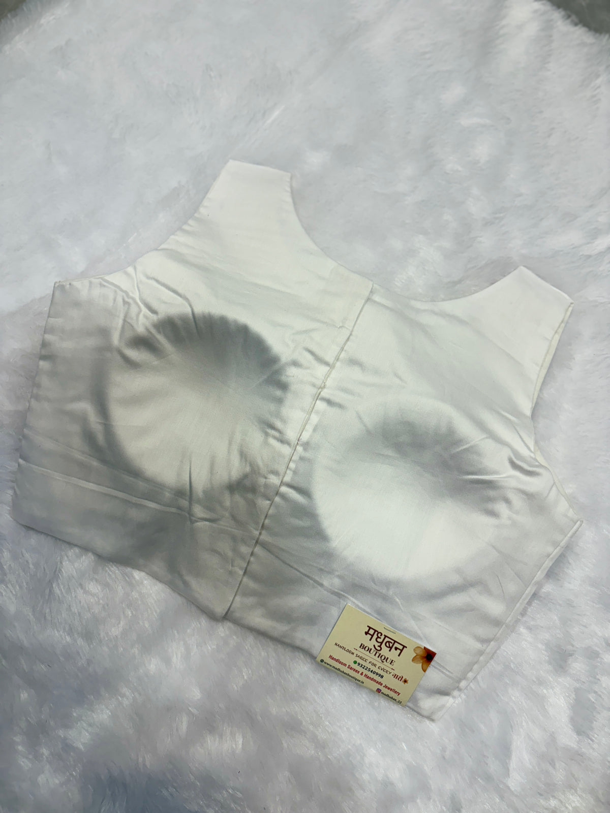 Doubble zipper solid cotton padded blouse|White colour|DZSB005