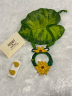 Polymer clay sunflower ring neckpiece| CJS001