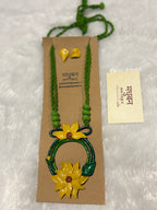 Polymer clay sunflower ring neckpiece| CJS001