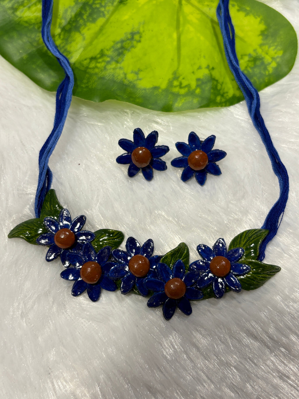 Polymer clay flower neckpiece| CJ016