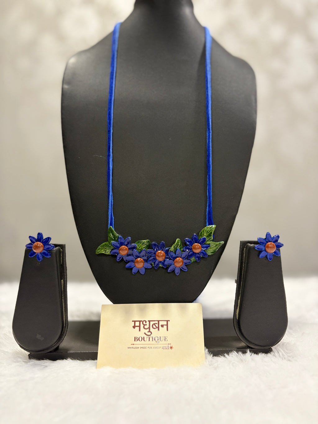 Polymer clay flower neckpiece| CJ016