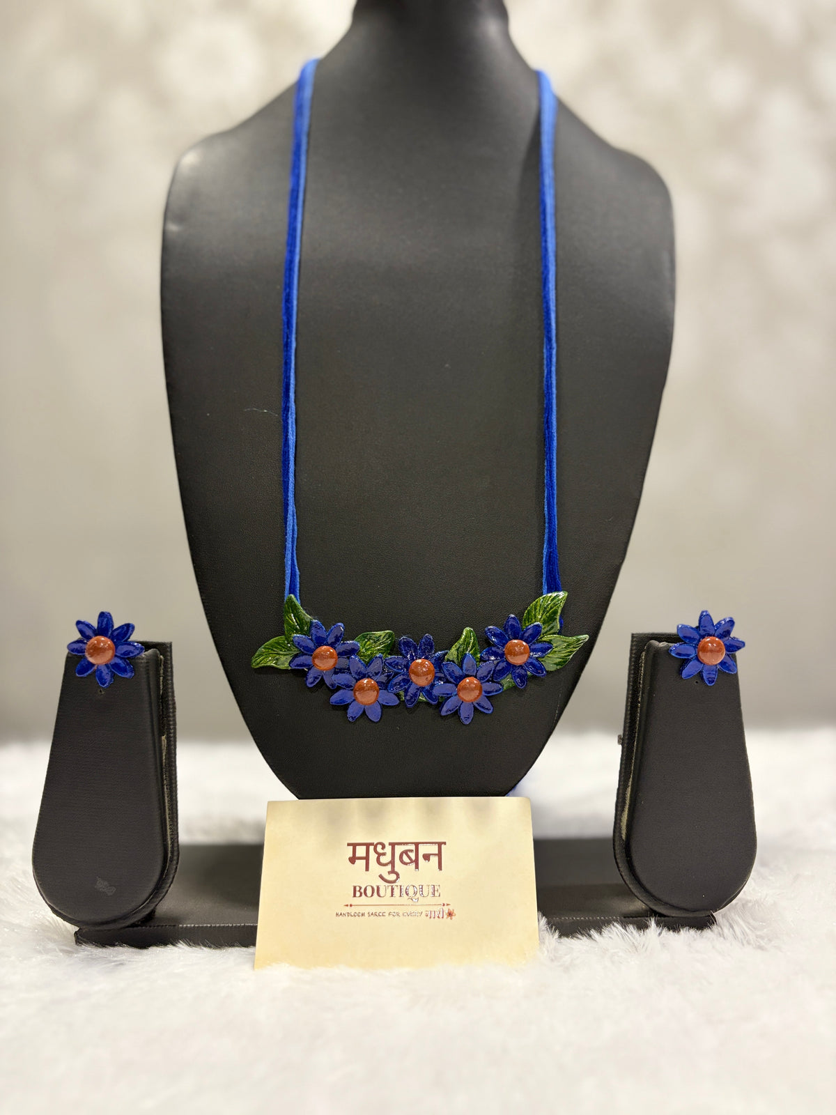 Polymer clay flower neckpiece| CJ016