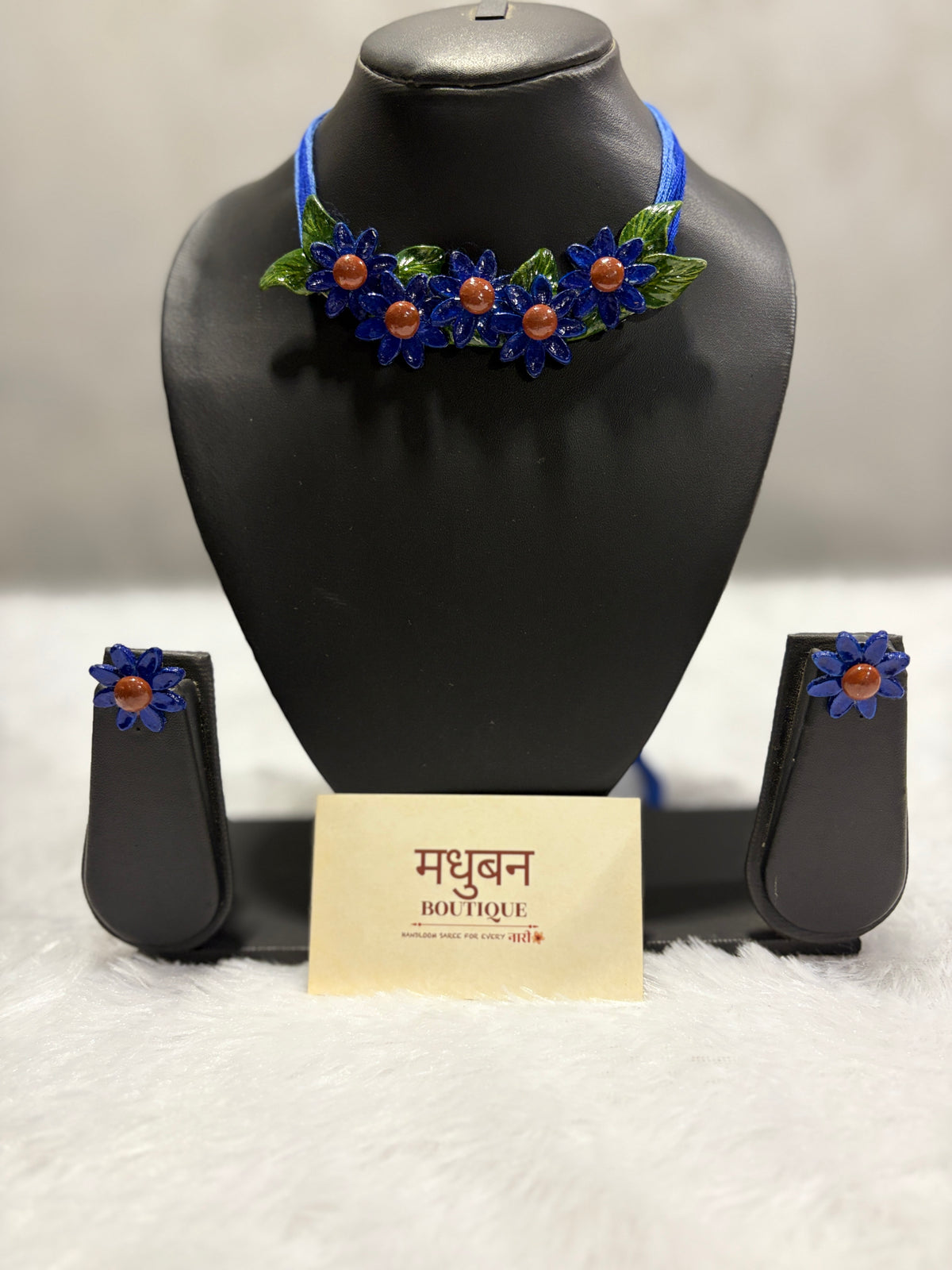 Polymer clay flower neckpiece| CJ016