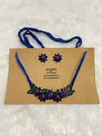 Polymer clay flower neckpiece| CJ016
