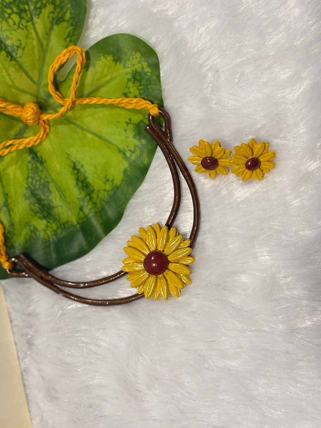Polymer clay sunflower hasli|CH001
