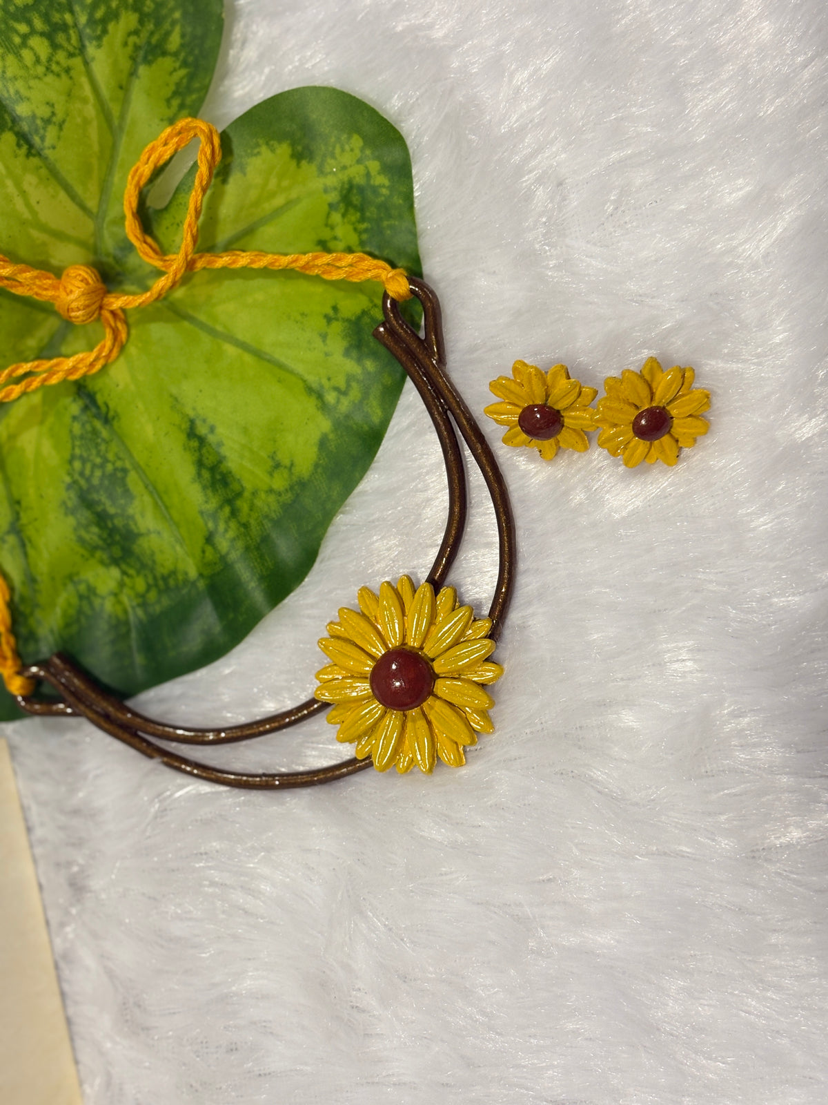 Polymer clay sunflower hasli|CH001