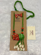Polymer clay flower neckpiece with shells | CJ012
