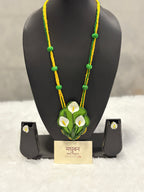 Polymer clay lily flower neckpiece| CJ004