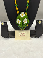 Polymer clay lily flower neckpiece| CJ004