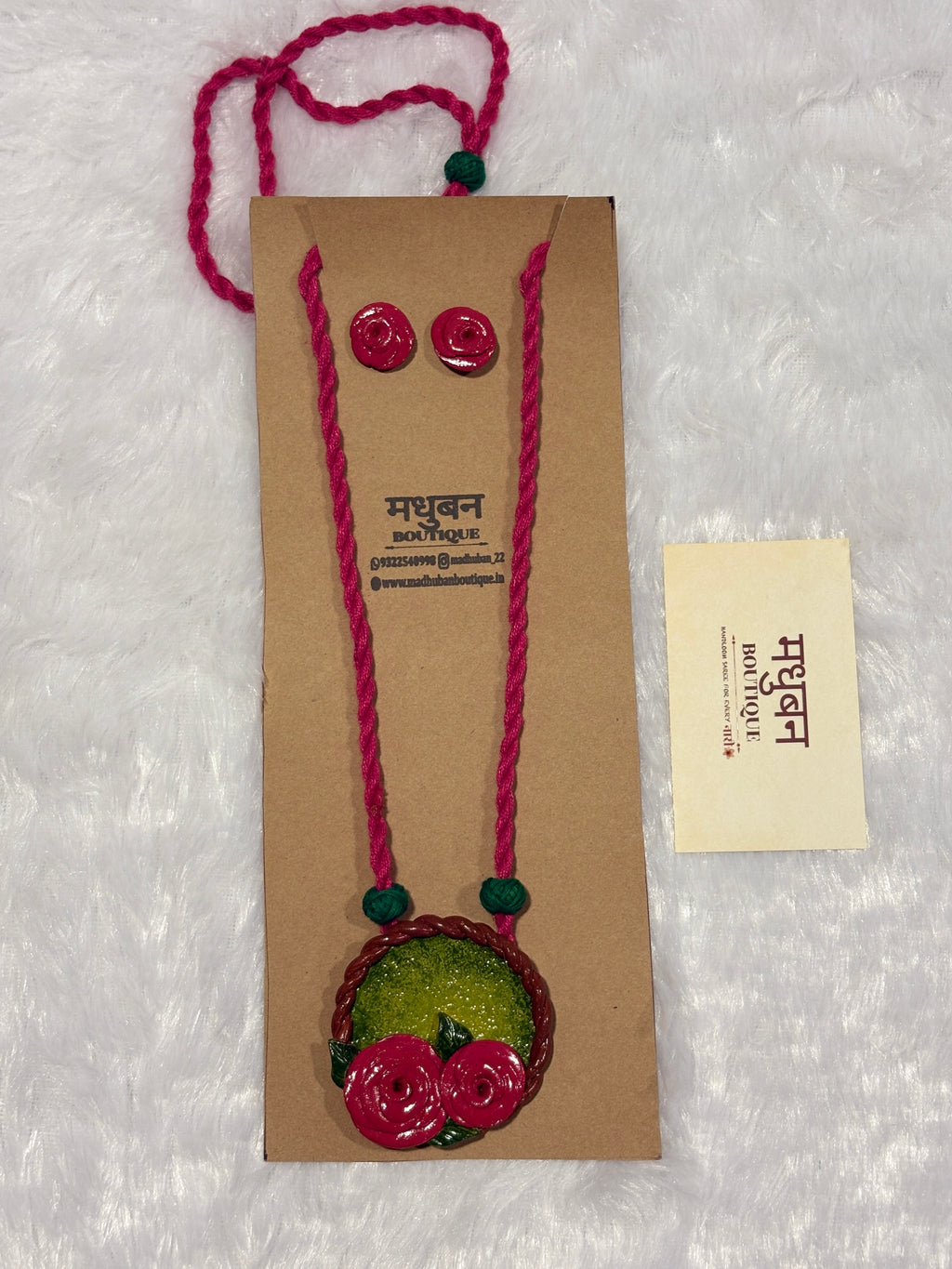 Polymer clay flower neckpiece| CJ007