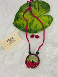 Polymer clay flower neckpiece| CJ007