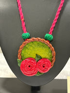 Polymer clay flower neckpiece| CJ007