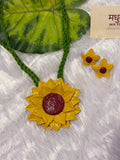 Polymer clay Big sunflower neckpiece| CJS002