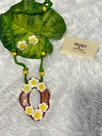 Polymer clay flower neckpiece| CJ005