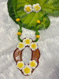 Polymer clay flower neckpiece| CJ005