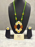 Polymer clay flower neckpiece| CJ005
