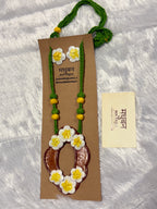 Polymer clay flower neckpiece| CJ005