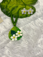 Polymer clay flower neckpiece| CJ001