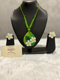 Polymer clay flower neckpiece| CJ001