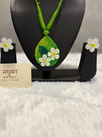 Polymer clay flower neckpiece| CJ001