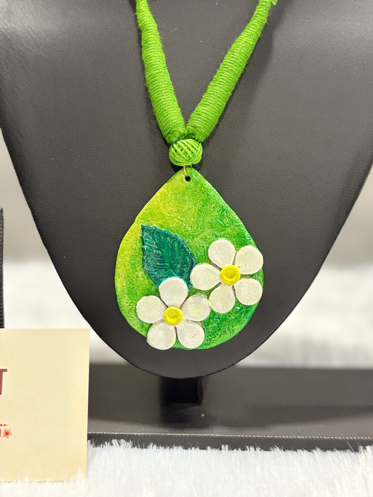 Polymer clay flower neckpiece| CJ001