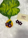 Polymer clay flower neckpiece| CJ002