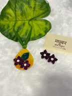 Polymer clay flower neckpiece| CJ002