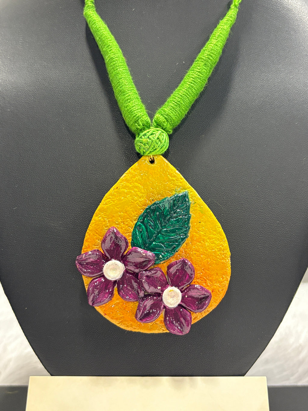 Polymer clay flower neckpiece| CJ002