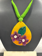 Polymer clay flower neckpiece| CJ002