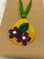 Polymer clay flower neckpiece| CJ002