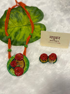 Polymer clay flower neckpiece| CJ006