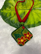 Polymer clay flower neckpiece| CJ003