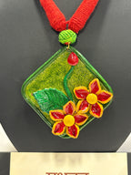 Polymer clay flower neckpiece| CJ003