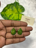 Polymer clay green maple leaf neckpiece| CJ009
