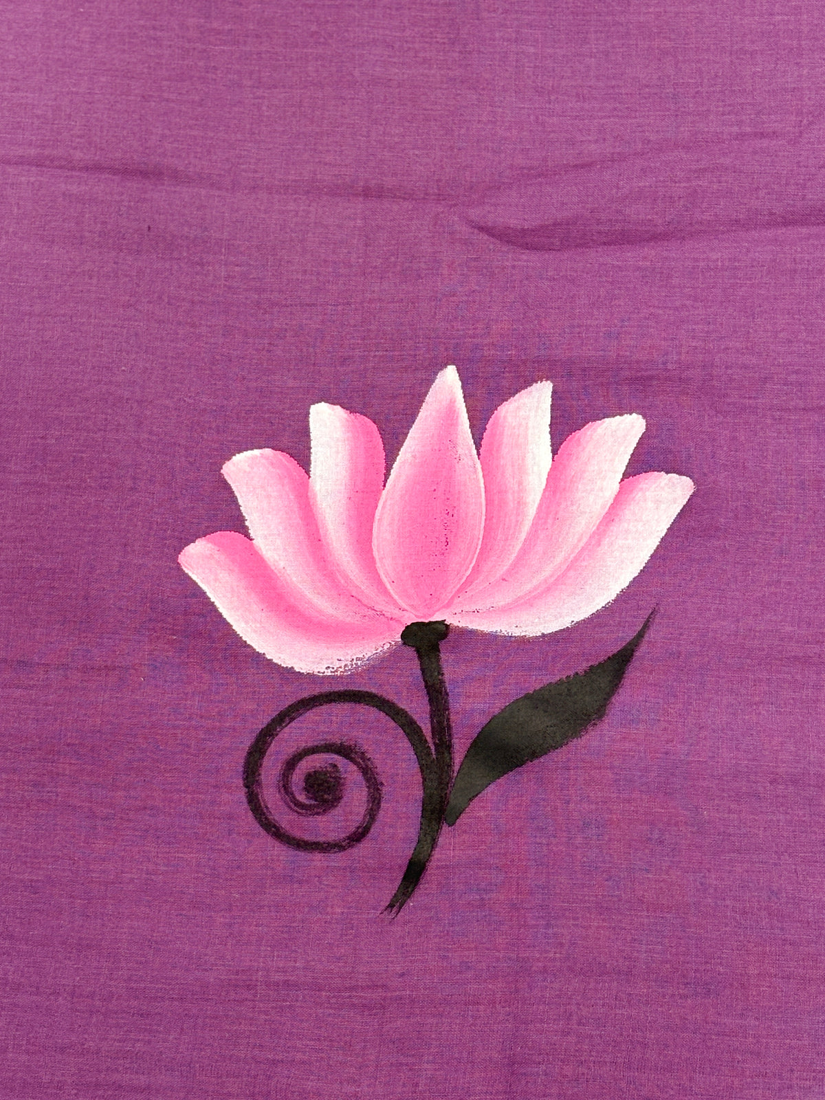Handpainted MEERA face painting saree|Lilac|HPMEERA01