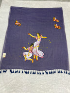 Handpainted devdas saree|Lilac|HPDEV05