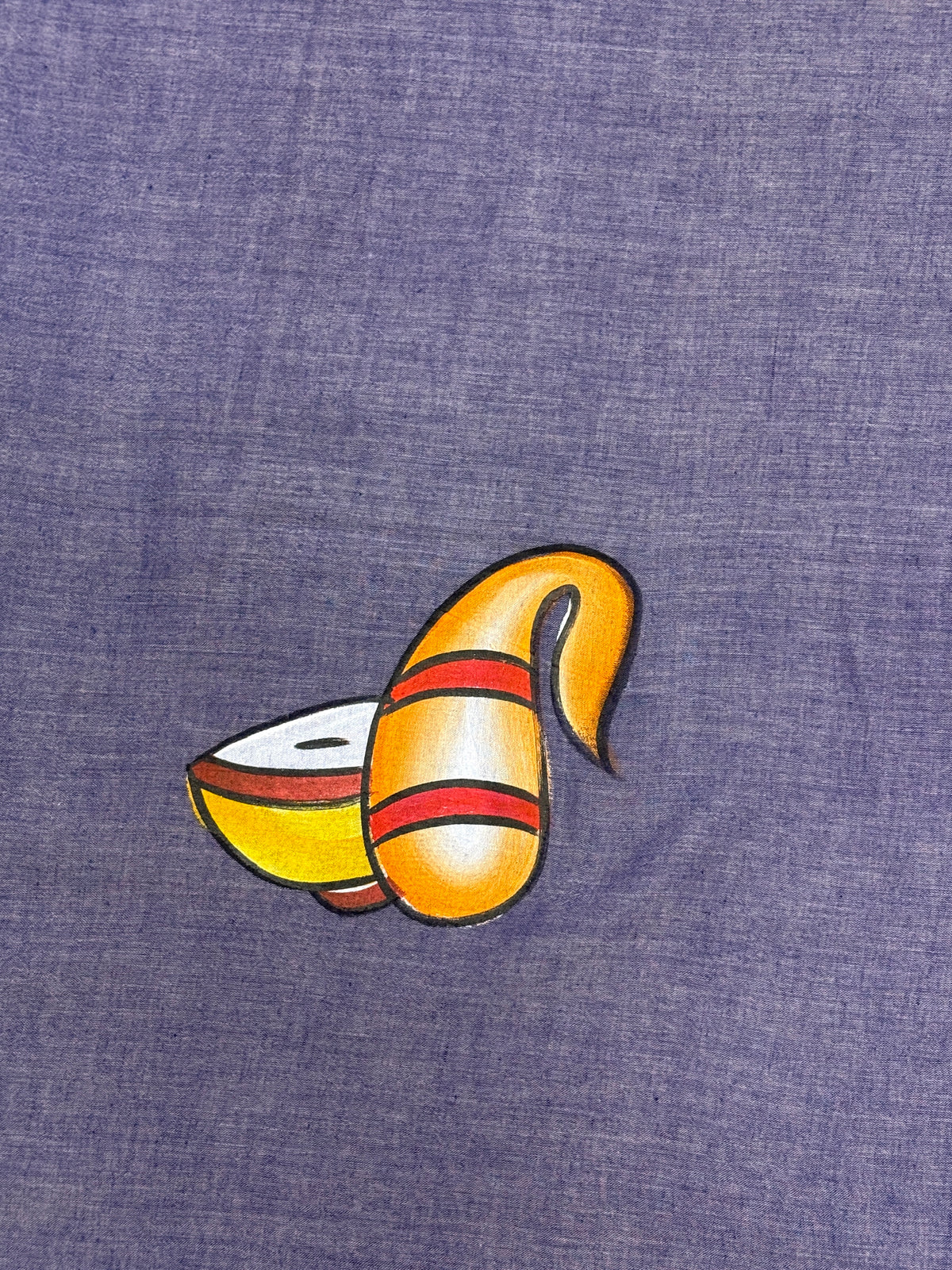 Handpainted devdas saree|Lilac|HPDEV05
