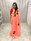 Blush Maple Embroidered Pink Saree