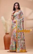 Hand katha work saree